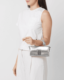 Mary Bag Micro Soft Metallic Silver