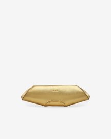 Elizabeth Baguette Clutch Metallic Gold