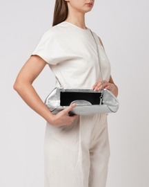 Elizabeth Baguette Clutch Metallic Silver