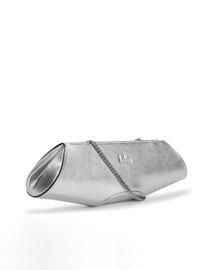 Elizabeth Baguette Clutch Metallic Silver