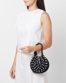 Ina Mini Potli Pearls Black