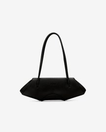 Elizabeth Baguette Mini Pebble Black