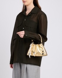 Tina Baguette Mini Ruched Charms Gold