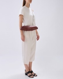Elizabeth Baguette Clutch Nappa Brick