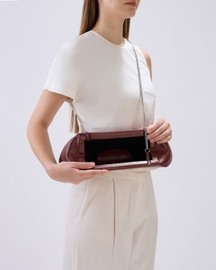 Elizabeth Baguette Clutch Nappa Brick