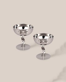 Bow Coupe Silver Glass