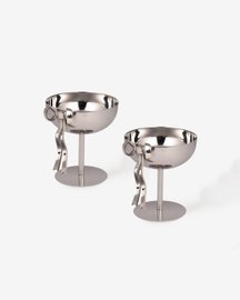 Bow Coupe Silver Glass