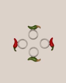 Green Picante Napkin Rings