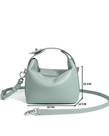 Favori Liora Genuine Leather Top-handle Bag in Illusion Blue