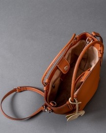 Favori Elara - Leather Bucket Bag in Tan
