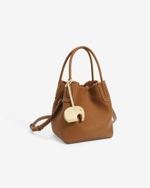 Favori Elara - Leather Bucket Bag in Tan