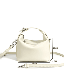 Favori Liora - Genuine Leather Top-handle Bag in Ivory