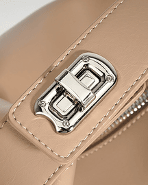 Favori Liora - Genuine Leather Top-handle Bag in Smoke Powder
