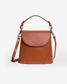 Favori Vienna - Genuine Leather Structured Bucket Bag in Tan