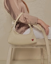 Favori Tissa - Woven Handbag, Faux Leather in Ivory