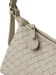 Favori Tissa - Woven Handbag, Faux Leather in Ivory