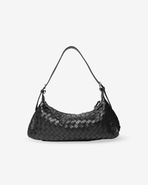 Favori Tissa - Woven Handbag, Faux Leather in Black
