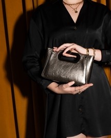 Favori Aurelia- Clutch Bag Faux Leather in Pewter