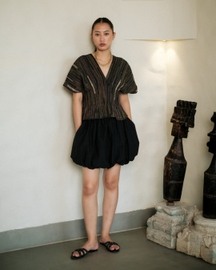 Meknes Kimono Top - Green Stripe
