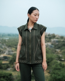 Antalya Sleeveless Shirt Jacket