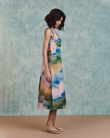 Prism Panelled Linen Dress