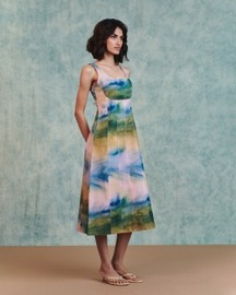 Prism Panelled Linen Dress