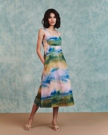 Prism Panelled Linen Dress