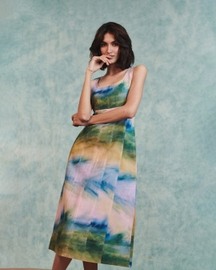 Prism Panelled Linen Dress