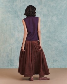 Multi-Pleated Linen Pants