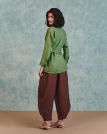 Linen Wrap Top
