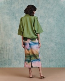 Prism Co-Linen Midi Skirt