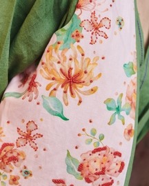 Flora Embroidered Rounded Co-Linen Waistcoat