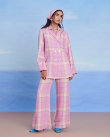 Cassata Linen Bell Bottom Pants