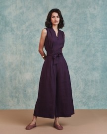 Sculpted Linen Jumpsuit