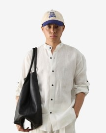 Press Collar Shirt - White Linen