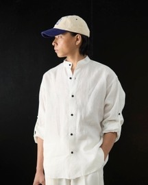 Press Collar Shirt - White Linen