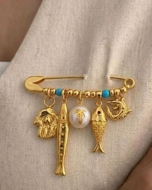 Ocean Relic Charm Pin Brooch