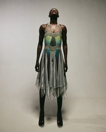 Suspended Sequins & Chiffon Dress
