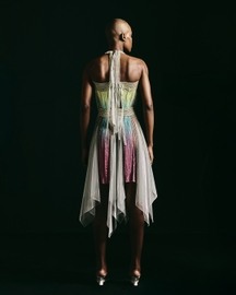 Suspended Sequins & Chiffon Dress