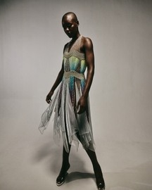 Suspended Sequins & Chiffon Dress