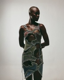 Meandered Asymmetric Dress