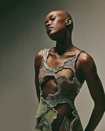 Meandered Asymmetric Dress