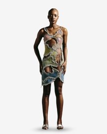 Meandered Asymmetric Dress