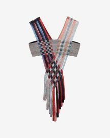 Multicolor Interwoven Glass And Lurex Topo