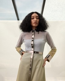 Metallic Shirt Dress