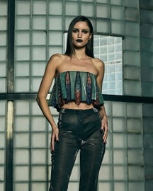 Cropped Panelled Top