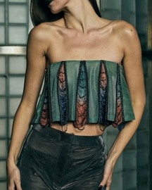 Cropped Panelled Top