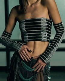 Handwoven Sculpted Sheer Corset