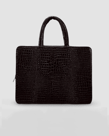 Verona Signature Business Bag – Glossy Croc Finish with Laptop Compartment