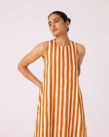 Amaran Striped Midi Dress